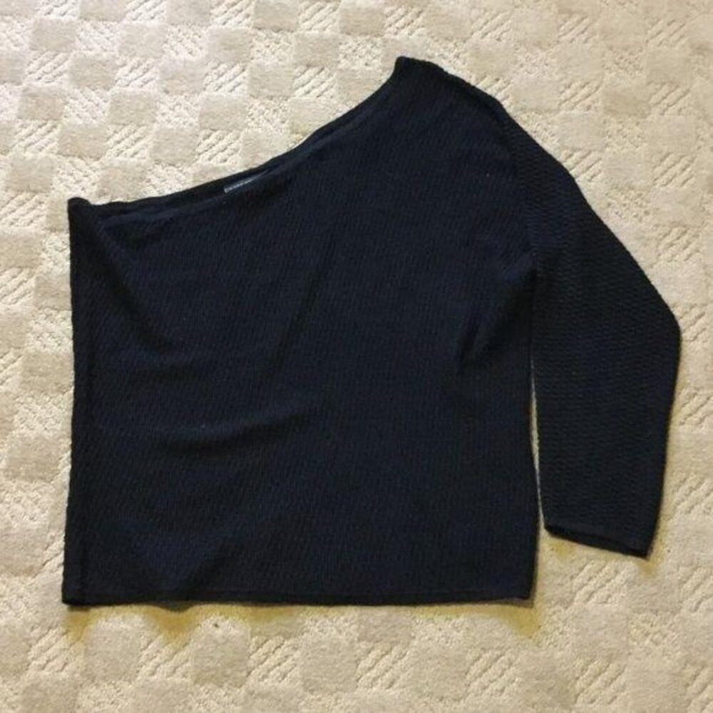 Lane Bryant Top Women Size‎ 26/28 One Shoulder Long Sleeve Knit Top